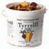 J&R FOOD SERVICE 8474/5650 Tyrrells Tub 4910 Lightly Salted Potato Chips (Tub) 5650 Mixed Root Vegetables (Tub) Tyrrells 1x600gm 5.51V Tyrrells 1x600gm 11.