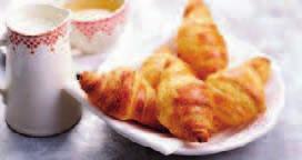 Baking Guide: 18 minutes @ 190 C 9094 Butter Croissant Fletchers 1x48 22.99 0.47 Fully baked, 44gm. All Butter Curled Croissant 1282 Butter Croissant (Part - Baked) Panesco 80x65gm 38.61 0.
