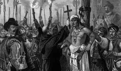 Pizarro Takes Peru Pizarro arrives in Peru in 1532 Atahualpa had just won the throne He s captured and held