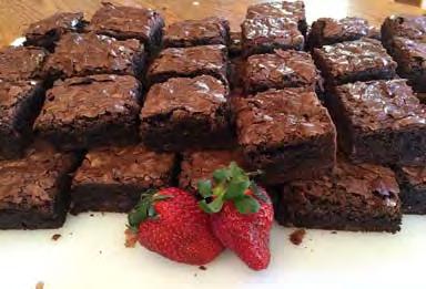 Desserts All made from scratch. Our Famous Brownies Big homemade brownies, without nuts. $1.99/brownie, min. 1 doz.