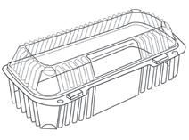 Hinged & Non-Hinged Plastic Containers CLEAR HINGED CONTAINERs Made with up to 50% post-consumer recycled content. Patented 360º seal allows for a leak resistant closure. One piece construction.