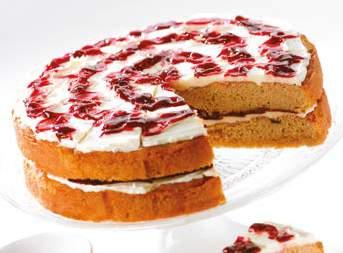 48008 Bakewell Tart Slice 1 x 18p/ptn 1.35 24.36 Sweet short crust pastry base smothered in fruity raspberry jam, baked with an almond sponge heavily laden with ground almonds.