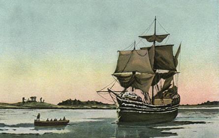 Mayflower 1620 landed in modern