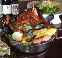 the Following: Steamed Maine Lobster Sautéed Clams Mediterranean Style Mussels
