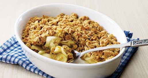 Dessert Apple Crumble Serves: 4 Preparation time: 10 minutes Cooking time: 20 minutes 2 apples, cored and thinly sliced 50g margarine ¼ cup firmly packed brown sugar (or regular sugar) 1 teaspoon