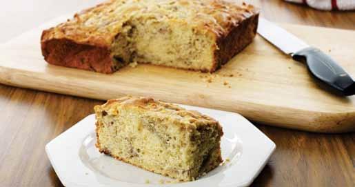 Banana Cake Serves: 8 Preparation time: 5 minutes Cooking time: 60 minutes Dessert cooking oil spray ½ cup margarine ½ cup of sugar 2 eggs 2 cups self-raising flour 3 ripe bananas, mashed 2 apples,