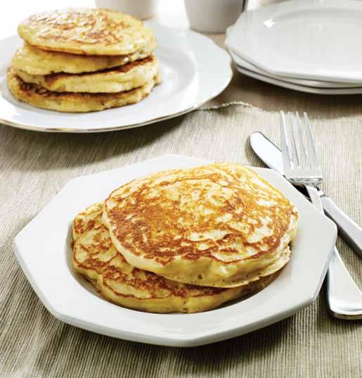 Breakfast Pear Pancakes Serves: 4 Preparation time: 5 minutes Cooking time: 10 minutes 1 cup of self-raising