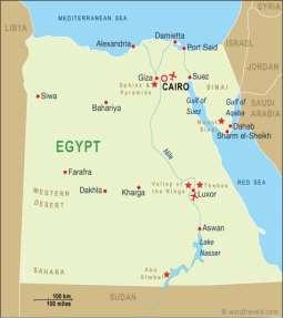 Egypt--3100-1200 BCE Known as gift of the Nile because it is at the end of the Nile River s flow from Lake Victoria