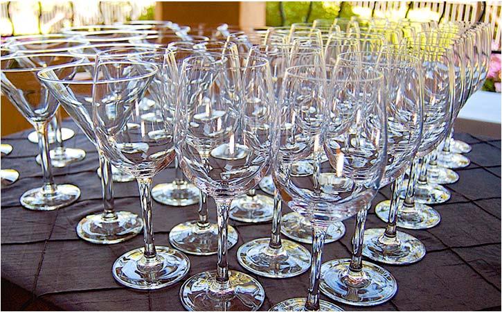 Glassware Riedel Crystal, Classic, Barware Riedel Crystal (Overture) Champagne Flute, 9oz. $1.35 White Wine, 10oz. $1.35 Red Wine, 13oz.