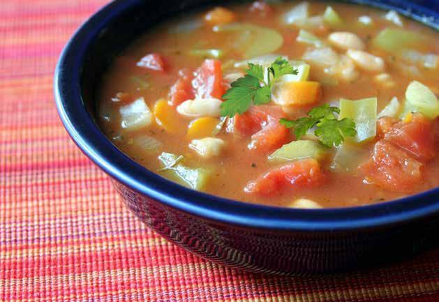 Preferred for Ramadan Vegetable Soup Energy: 142kcal Total fat: 2.5g Saturated fat: 0.4g Mono unsaturated fat: 3.1g Polyunsaturated fats: 1.5g Cholesterol: 0mg Carbohydrates: 20g Protein: 4g Fiber: 2.