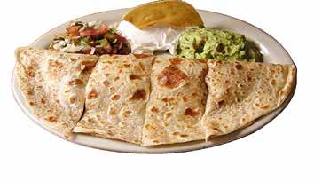 QUESADILLA SUPREME Large flour tortilla with your choice of meat, served with pico de gallo, sour cream & guacamole. Chicken or Beef $9.99 Mix $1.75 Extra Shrimp $10.