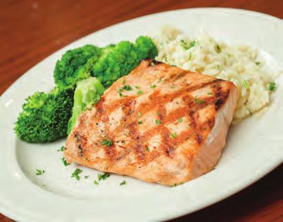 Served with choice of two sides. 13.95 ATLANTIC SALMON 8oz salmon filet lightly seasoned, either blackened or grilled. Served with choice of two sides. 16.
