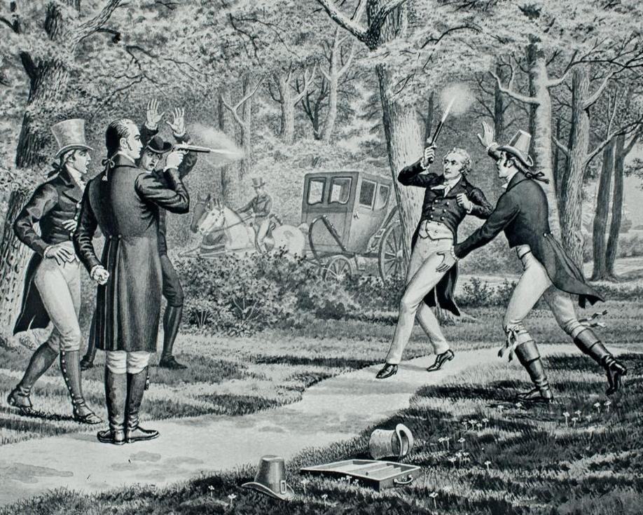 Hamilton and Burr Duel Alexander Hamilton was concerned about rumors of secession. He had never trusted Aaron Burr, and now he heard that Burr had secretly agreed to lead New York out of the Union.