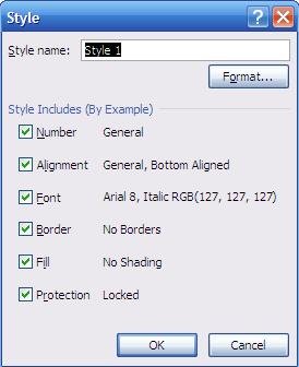 Chương 3: Định dạng bảng tính - Nhập tên Style cần định dạng trên khung Style Name chọn nút Formats để thay đổi các định dạng cho Style. hành + OK: để kết thúc lệnh. b. Sao chép Style từ những bảng tính khác vào bảng tính hiện - Đọc lại tập tin chứa những Style cần sao chép.