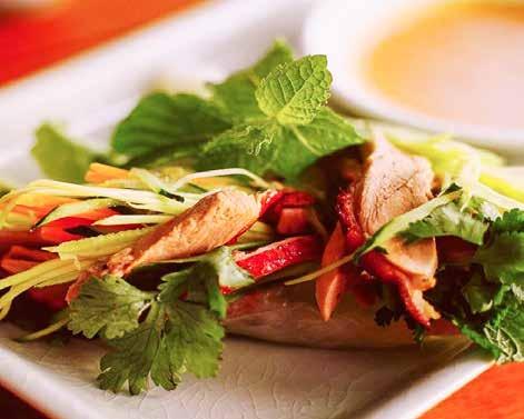 Baby squid, tomato salsa & Himalayan salt Appetizers Nem Khao Hor Lemon marinated minced chicken, crispy
