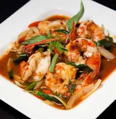 From the Ocean Cambodian seafood in a coconut curry (Samla Kroeung Samot) Cambodian style chilli and basil