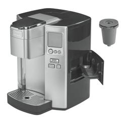 Brewing with the HomeBarista Reusable Filter Cup (included) The Cuisinart Premium Single-Serve Coffeemaker can be used with a Reusable Filter Cup, which allows you to use your own ground coffee.