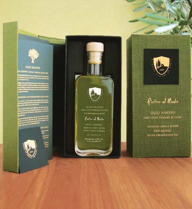 Olio Nuovo extra virgin olive oil Olio Nuovo - New Harvest Premium Single Estate Extra Virgin Olive Oil is made from olives from the Il Paretajo estate.