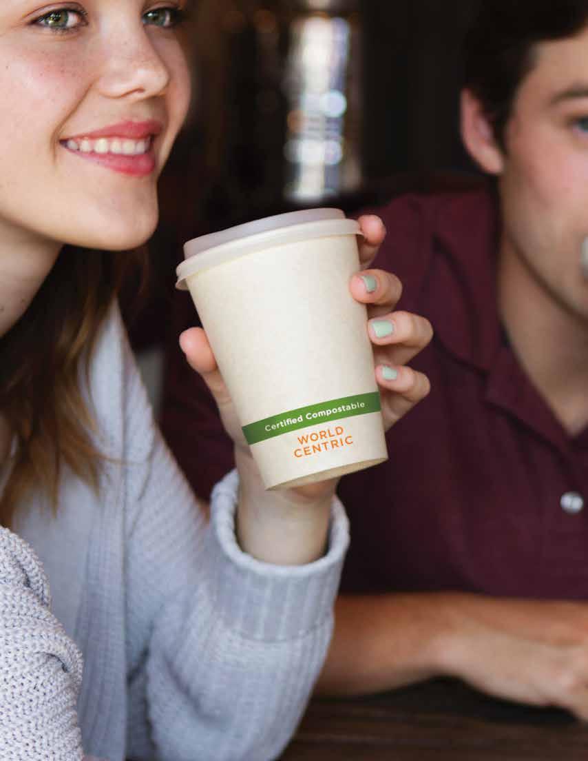 PAPER CUPS, SLEEVES, BOWLS, LIDS, NAPKINS AND TOWELS Our hot cups and bowls are made from FSC paper with a plant based