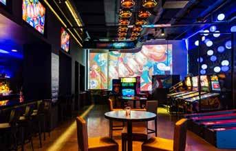 Highline's new game lounge, HiPoint, features a variety of interior textures and art that will synergize and capture the essence of gaming.