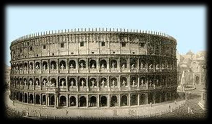 (4) The Romans had many COLISEUMS, but the greatest one was in the city of Rome. It could hold 50,000 spectators. The coliseums were mainly used for GLADIATOR BATTLES and sometimes speeches.