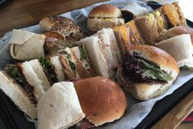 75pp Option 2 Freshly made sandwich, wrap & roll platter Savoury nibbles x 4pp Homemade