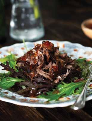 SERVES 2 Pulled duck leg with sweet chilli sauce GREAT FOR The perfect sharing dish Ingredients: 2 Gressingham Duck legs ½ tsp of ground cumin ½ tsp of ground paprika Salt and pepper 200g sweet