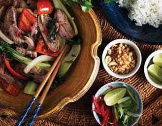 SERVES 2/3 Duck stir fry with peppers and black bean sauce GREAT FOR Alfresco suppers Ingredients: 2 skinless Gressingham Duck breasts, cut into 1 cm strips 1 small onion, roughly sliced 2 cloves