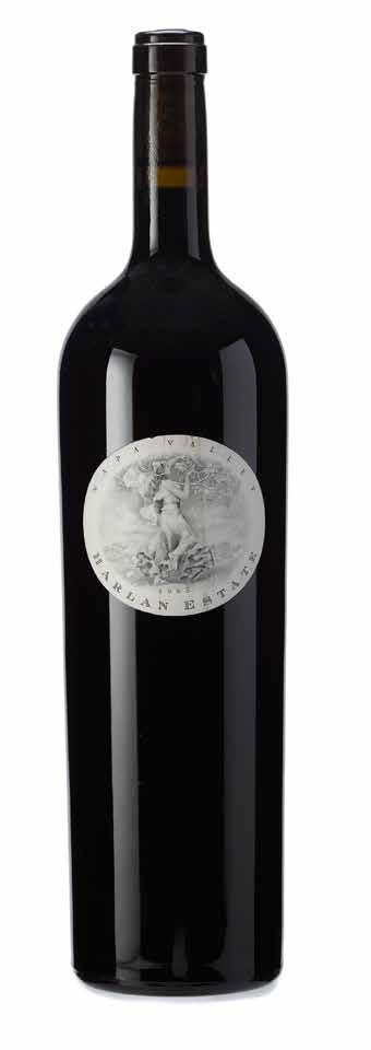 357 Harlan Estate 2003 (bin-soiled and nicked label) 1 magnum Its dense opaque plum/purple color is accompanied by a sumptuous bouquet of graphite, camphor, creme de cassis, smoky barbecue wood and a
