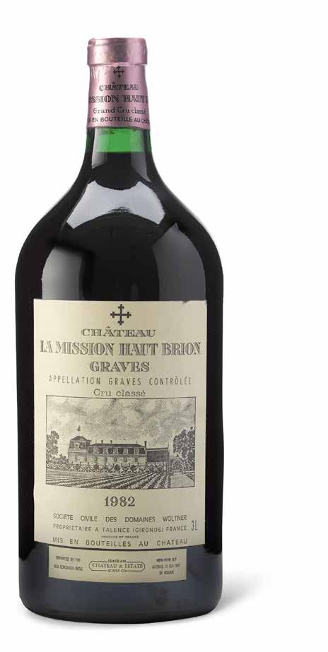 11 Château La Mission Haut-Brion 1982 Graves Cru Classé (lightly scuffed and wrinkled label, slight signs of past seepage) 1 double magnum A monumental wine, this historic La Mission-Haut-Brion was