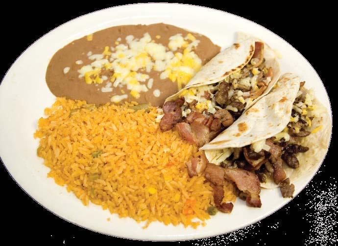 99 CHILE COLORADO Diced broiled steak with red chile sauce, served with rice, beans and tortillas. 13.99 STEAK MEXICANO T-Bone smothered with cooked onions, bell peppers and tomatoes.