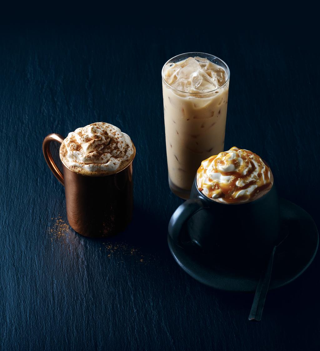 Fall Promotion Guide August 18 November 1, 2015 Starbucks Hot and Iced Beverages Welcome to the new fall TAZO ICED CHAI TEA LATTE SALTED CARAMEL MOCHA PUMPKIN SPICE LATTE This season you can make