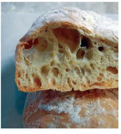 Ciabatta is our most hydrated dough, giving it an