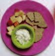 SNACK Oatcakes, cottage cheese and apple chunks Suggested portion sizes Oatcakes Cottage cheese Apple chunks Milk 1-4 year olds As shown in the photo