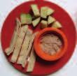 SNACK Pitta bread fingers, tuna pâté dip and apple chunks Suggested portion sizes Pitta bread fingers Tuna pâté Apple chunks Milk 1-4 year olds As shown in