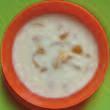 SNACK Yoghurt with apricots Suggested portion sizes Yoghurt Apricots (canned in juice) Milk 1-4 year olds As shown in the photo 60g 70g 1-2