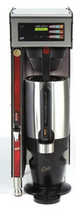 Features at a Glance Smart server design uses vacuum insulation to maximize heat retention Brew-through server lids lock in temperature and flavor Faucet guard drops down for ease of cleaning