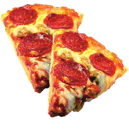 Two slices from a large (14-inch) pepperoni pizza 700 calories Twenty fl. oz. of cola One typical (2-3 oz.