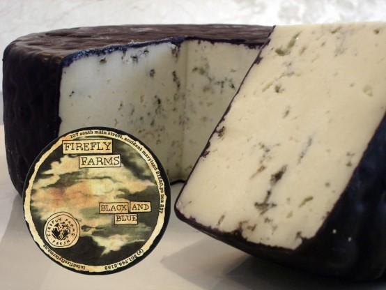 2nd place American Cheese Society Awards Super Mountain Top Bleu #6156 8/6oz Firefly Farms, Maryland Artesian Goat Cheese With Blue Veining.