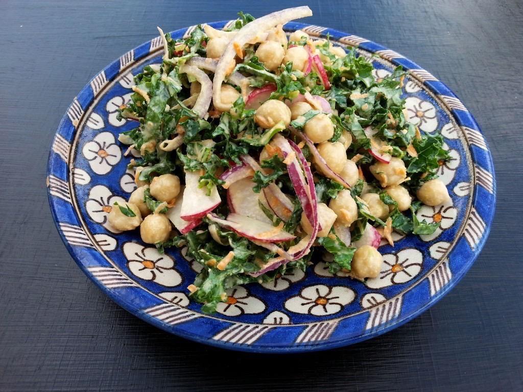 CHICKPEA KALE SALAD This salad is super easy to whip up and it satisfies that Umami craving.