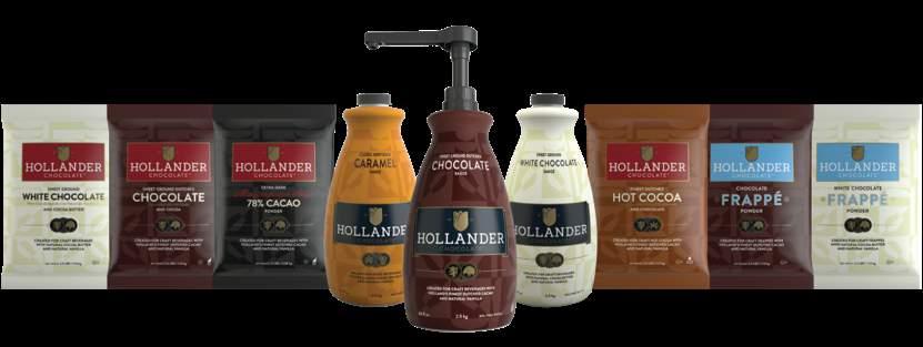 B R A N D A D V A N T A G E S WHAT WE DO Hollander Chocolate café sauces and powders are created for craft beverages