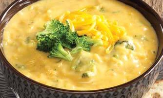 cheddar A creamy and rich cheesy soup with tender rice and broccoli