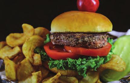 BURGER BISTRO All of our thick-cut, half-pound burgers are made with our blend of short rib, brisket and chuck.