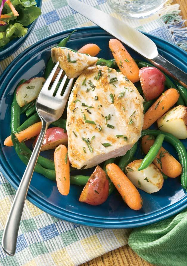 This meal goes great with a crisp green salad.