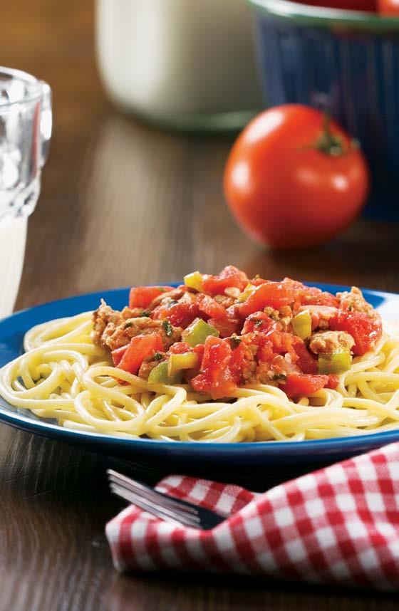 Spaghetti with Turkey Meat Sauce Top your pasta with this healthy version of a classic Italian dish.
