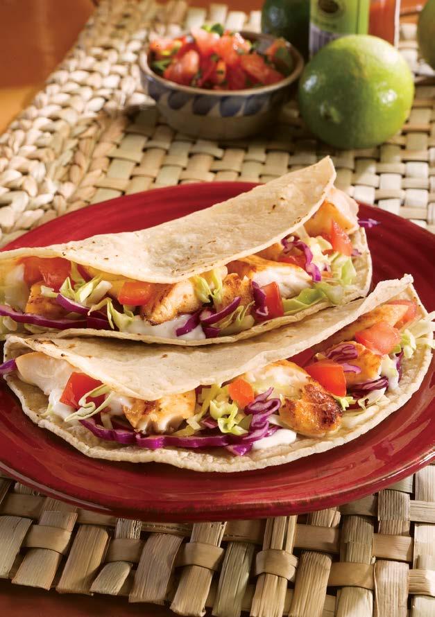 Simple Fish Tacos Make your own restaurantstyle fish tacos at home for a light and healthy dinner.