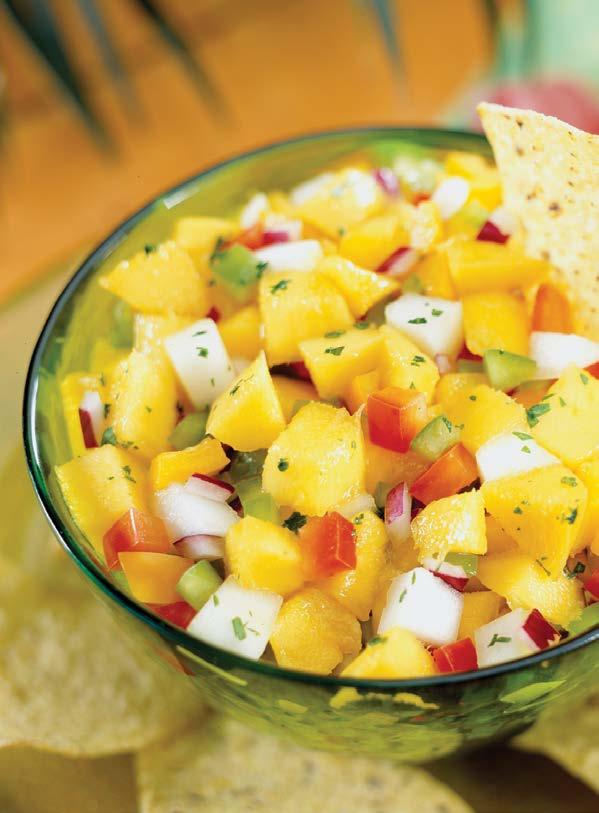 Pear Mango Salsa A tropical twist on a traditional favorite.