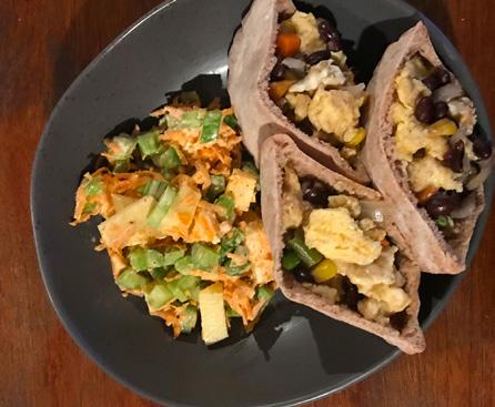 EGG & BLACK BEAN PITA POCKETS i APPLE & CELERY SALAD READY IN APPROX. 20 MINS EACH SERVE GIVES: 1+ 2+ 2+ METHOD If you don t have a toaster, heat your oven to 180ºC.