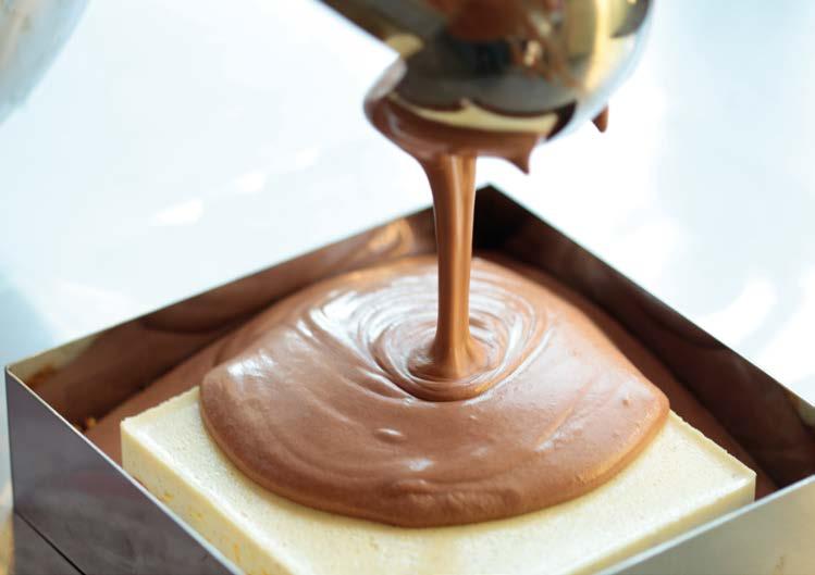 Gianduja-Style Gianduja is a mixture of toasted hazelnuts, cocoa beans and sugar brewed over several hours before being very finely ground.