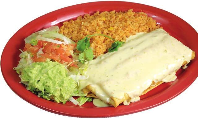 Served with guacamole, lettuce, sour cream, rice, beans & tortillas...$17.